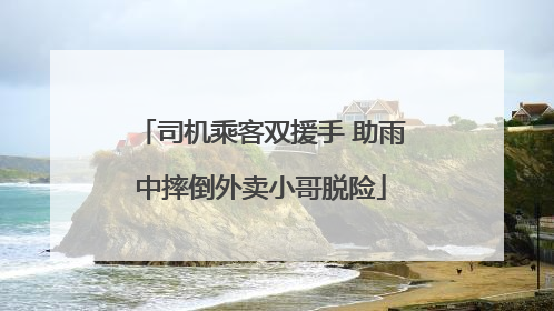 司机乘客双援手 助雨中摔倒外卖小哥脱险
