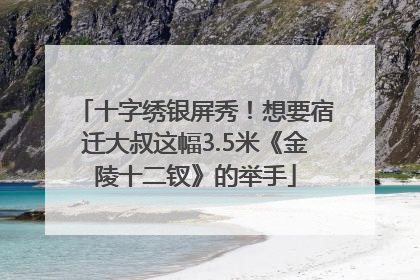 十字绣银屏秀！想要宿迁大叔这幅3.5米《金陵十二钗》的举手