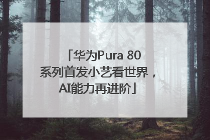 华为Pura 80系列首发小艺看世界，AI能力再进阶