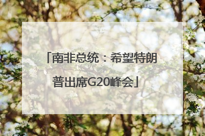 南非总统：希望特朗普出席G20峰会