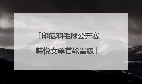 印尼羽毛球公开赛｜韩悦女单首轮晋级