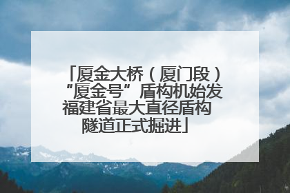 厦金大桥（厦门段）“厦金号”盾构机始发 福建省最大直径盾构隧道正式掘进