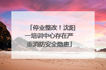 停业整改！沈阳一培训中心存在严重消防安全隐患