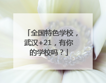 全国特色学校，武汉+21，有你的学校吗？