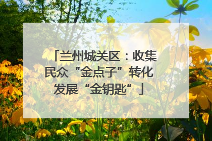 兰州城关区：收集民众“金点子”转化发展“金钥匙”