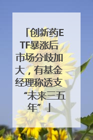 创新药ETF暴涨后市场分歧加大，有基金经理称透支“未来三五年”