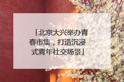 北京大兴举办青春市集，打造沉浸式青年社交场景