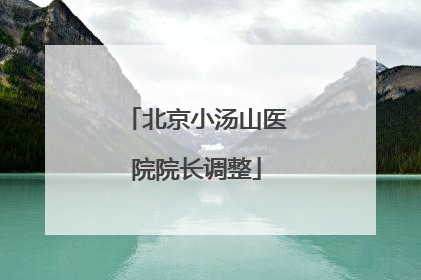 北京小汤山医院院长调整