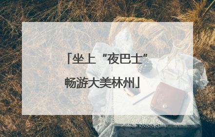 坐上“夜巴士” 畅游大美林州