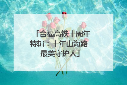 合福高铁十周年特辑：十年山海路 最美守护人