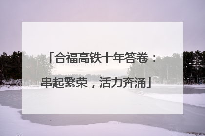 合福高铁十年答卷：串起繁荣，活力奔涌