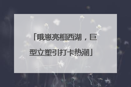 哦崽亮相西湖，巨型立塑引打卡热潮