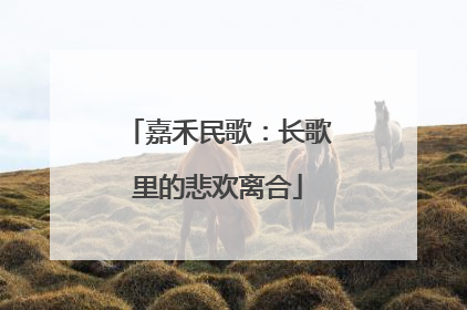 嘉禾民歌：长歌里的悲欢离合