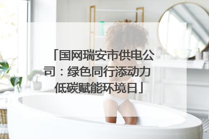 国网瑞安市供电公司：绿色同行添动力 低碳赋能环境日