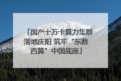 国产十万卡算力集群落地庆阳 筑牢“东数西算”中国底座