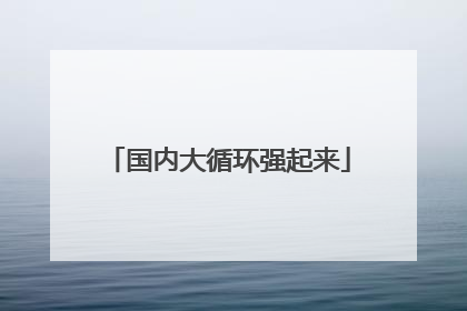国内大循环强起来