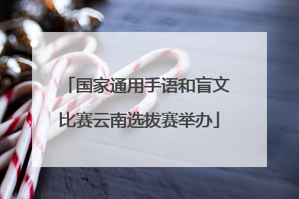 国家通用手语和盲文比赛云南选拔赛举办