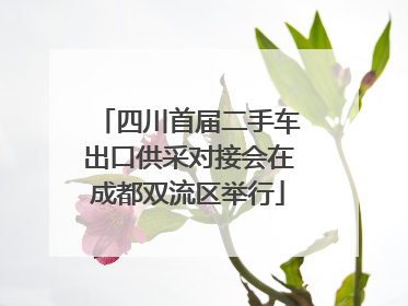 四川首届二手车出口供采对接会在成都双流区举行