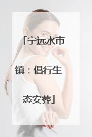 宁远水市镇：倡行生态安葬