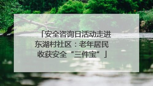 安全咨询日活动走进东湖村社区：老年居民收获安全“三件宝”
