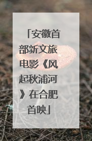 安徽首部新文旅电影《风起秋浦河》在合肥首映