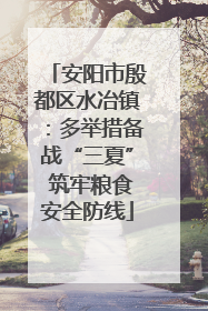 安阳市殷都区水冶镇：多举措备战“三夏” 筑牢粮食安全防线
