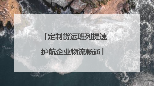 定制货运班列提速 护航企业物流畅通