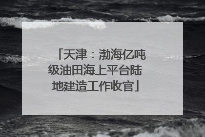 天津：渤海亿吨级油田海上平台陆地建造工作收官