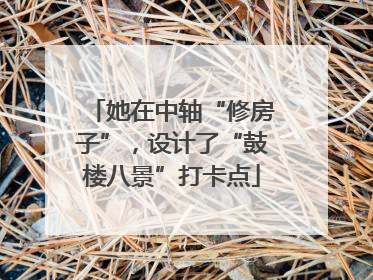 她在中轴“修房子”，设计了“鼓楼八景”打卡点