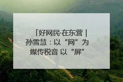好网民·在东营｜孙雪慧：以“网”为媒传税音 以“屏”为介助发展