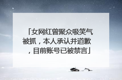 女网红曾聚众吸笑气被抓，本人承认并道歉，目前账号已被禁言