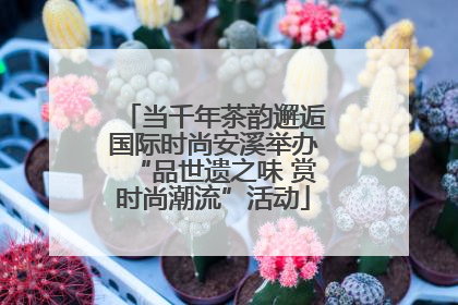 当千年茶韵邂逅国际时尚安溪举办“品世遗之味 赏时尚潮流”活动