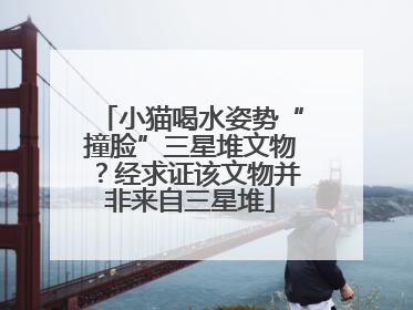 小猫喝水姿势“撞脸”三星堆文物？经求证该文物并非来自三星堆