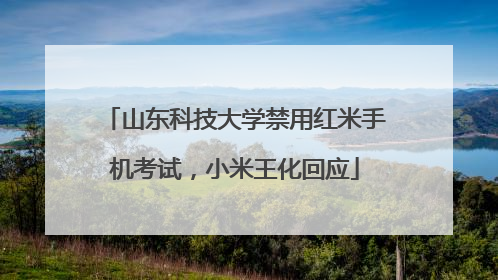 山东科技大学禁用红米手机考试，小米王化回应