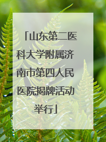 山东第二医科大学附属济南市第四人民医院揭牌活动举行