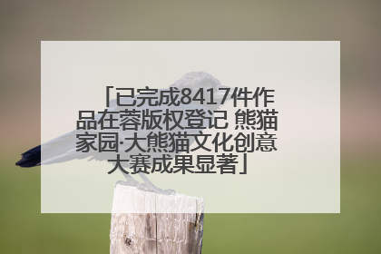 已完成8417件作品在蓉版权登记 熊猫家园·大熊猫文化创意大赛成果显著