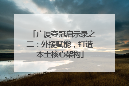 广厦夺冠启示录之二：外援赋能，打造本土核心架构