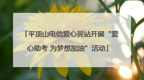 平顶山电信爱心翼站开展“爱心助考 为梦想加油”活动