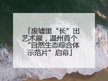 废墟里“长”出艺术展，温州首个“自然生态综合体示范片”启幕