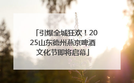 引爆全城狂欢！2025山东德州燕京啤酒文化节即将启幕
