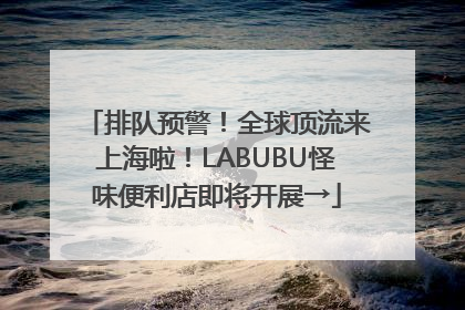 排队预警！全球顶流来上海啦！LABUBU怪味便利店即将开展→
