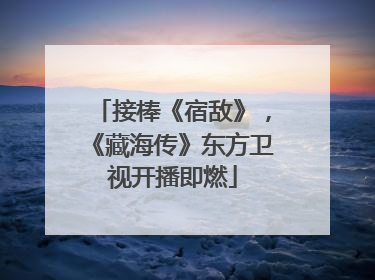 接棒《宿敌》，《藏海传》东方卫视开播即燃