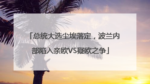 总统大选尘埃落定，波兰内部陷入亲欧VS疑欧之争