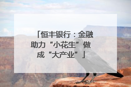 恒丰银行：金融助力“小花生”做成“大产业”