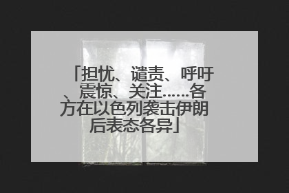 担忧、谴责、呼吁、震惊、关注……各方在以色列袭击伊朗后表态各异