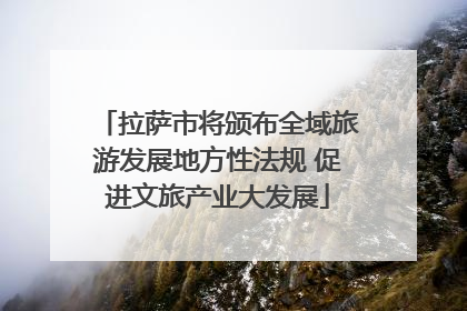 拉萨市将颁布全域旅游发展地方性法规 促进文旅产业大发展