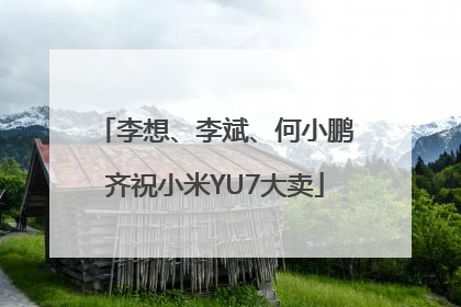 李想、李斌、何小鹏齐祝小米YU7大卖