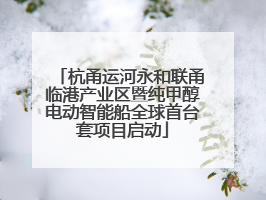杭甬运河永和联甬临港产业区暨纯甲醇电动智能船全球首台套项目启动