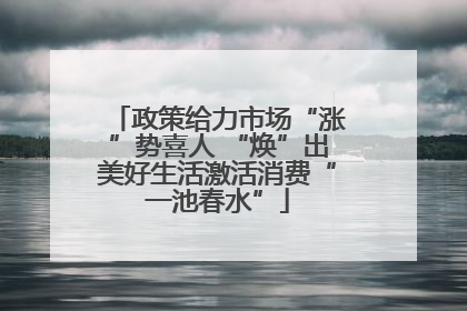 政策给力市场“涨”势喜人 “焕”出美好生活激活消费“一池春水”