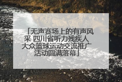 无声赛场上的有声风采 四川省听力残疾人大众篮球运动交流推广活动圆满落幕